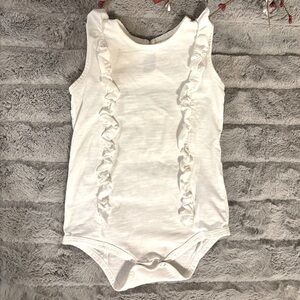 Vignette 18-24 Months White Ruffle Bodysuit, Sleeveless, Neutral, Toddler Girl